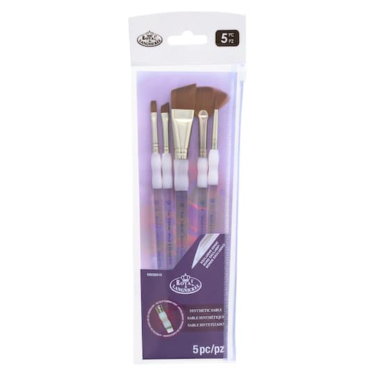 Soft-Grip® Synthetic Angular Variety 5 Piece Brush Set